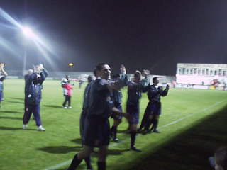 The Team salute the Fans after the game