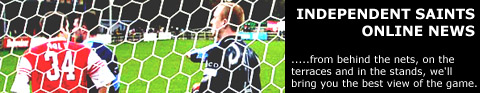 Behind the nets Banner. Features Kian Gaffney's pic from behind the net of the UCD goal at Belfield in the 0-0 draw in February 2002. Michael Holt and Barry Ryan are the two players in shot