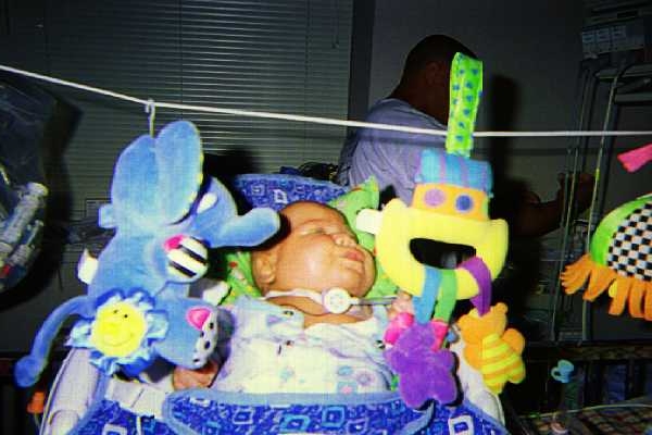 Elijah at home pracicing w/no vent!