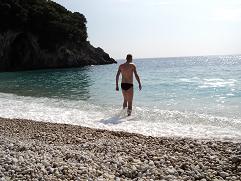 Corfu, webmaster Hans Huisman, Rovinia Beach, Liapades
