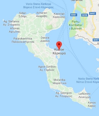 map of Corfu
