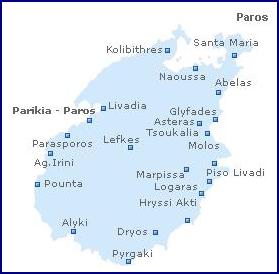 Plattegrond van Paros
