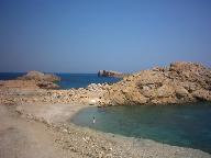 Een strandje om de hoek bij Agios Sostis