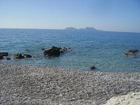 Het strand van Agios Georgios op Kreta, Agios Georgios Beach in Crete.