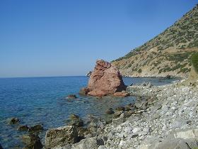 Het strand van Agios Georgios op Kreta, Agios Georgios Beach in Crete.