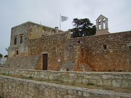 Het Agios Ioannis Eleimon Klooster in Pazinos op Kreta, the Agios Ioannis Eleimon Monastery on Crete