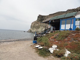 Santorini, Snack Bar Kabia - Kambia Beach