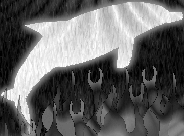 B&W Dolphin In Flames