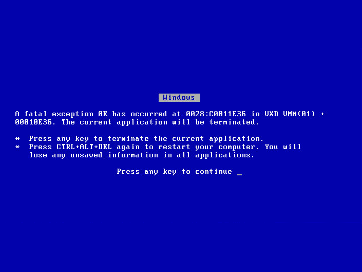 Click the BSOD Scrrenshot for a Special message!