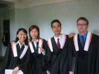 Vivan (several courses together), Mary (met 2nd year), me, Joseph (met this year, graduated beside me)