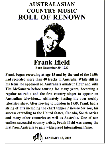 Roll Of Renown Award