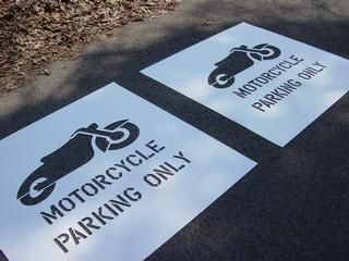 Motorcycle Parking Only Stencil $79.95 eBay