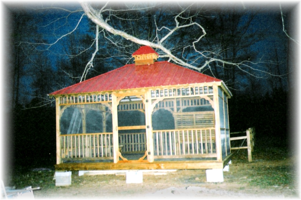 12x16 hip roof w/cupola