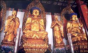 Buddha in temple in Suzhou, Jiangsu province, China