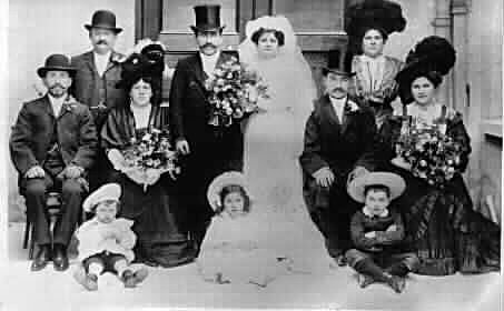 Wedding of Ada Rom to Tsemach (Charles) Awerbuch in about 1907