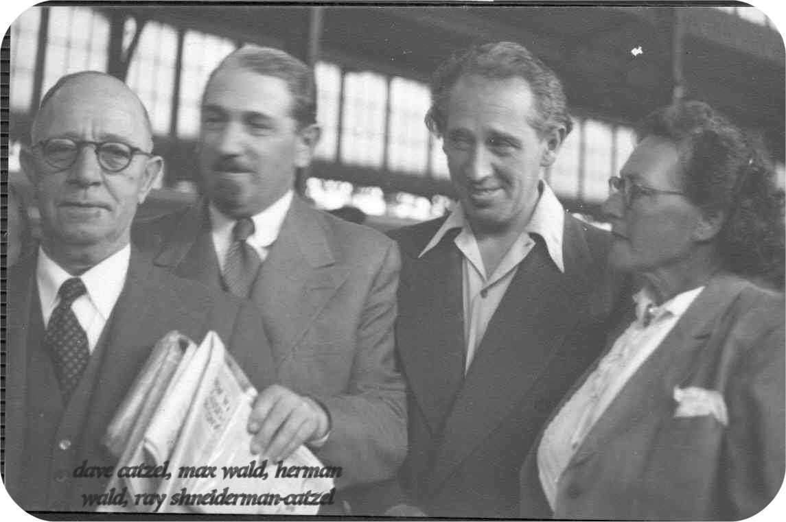 Dave and Raye Catzel with Dave's cousins, the Wald brothers