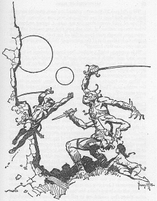 Scarcely had his hideous laugh rung ouit when I was upon him