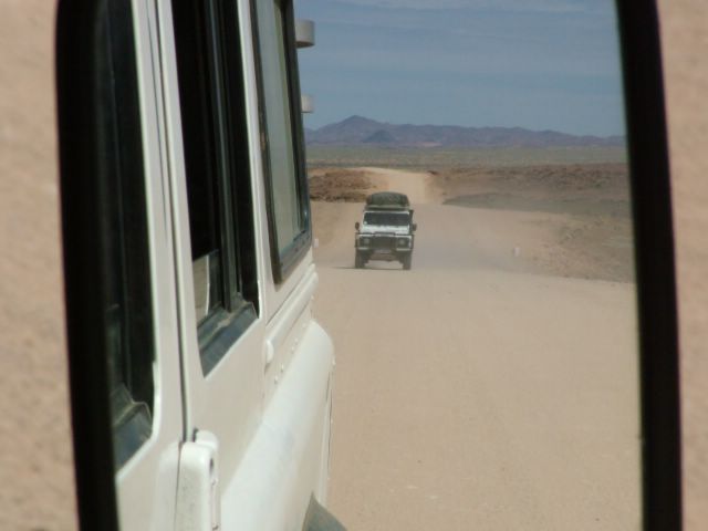 Driving in Namibia