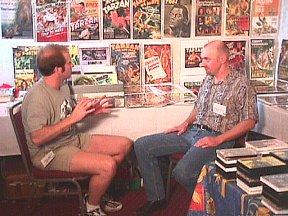 Tracy Griffen and Patrice Bonnyrat on camera at the Bill Morse table