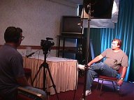 Chuck Pogue on camera