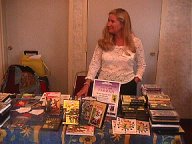 Beth Baxter with her B and B Audio display