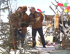 Bill with students in Pukatawagan