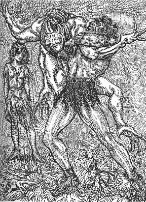 Tanar hurled the creature to the ground.