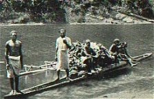 Native canoe on Dumbea River