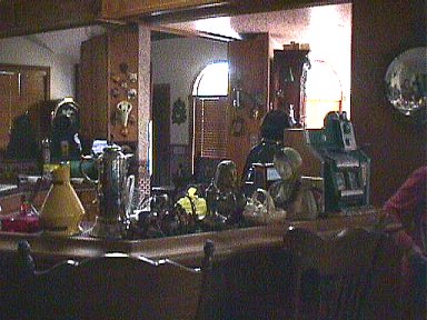 Second storey bar decorated with memorabilia