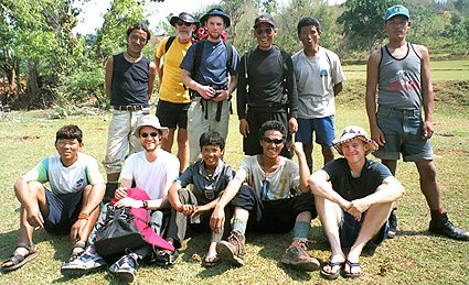 Team picture at Tumlingtar at end of trek (hence beards)