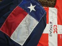 My Texas Flag jacket signed by Lance!