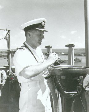Captain Creary on the Bridge of the Prince Robert.