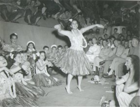 USO Entertainment Troupe aboard ship