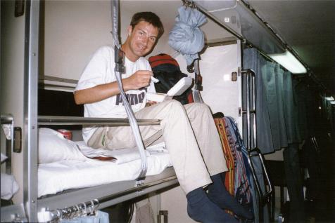 Sleeping on the train