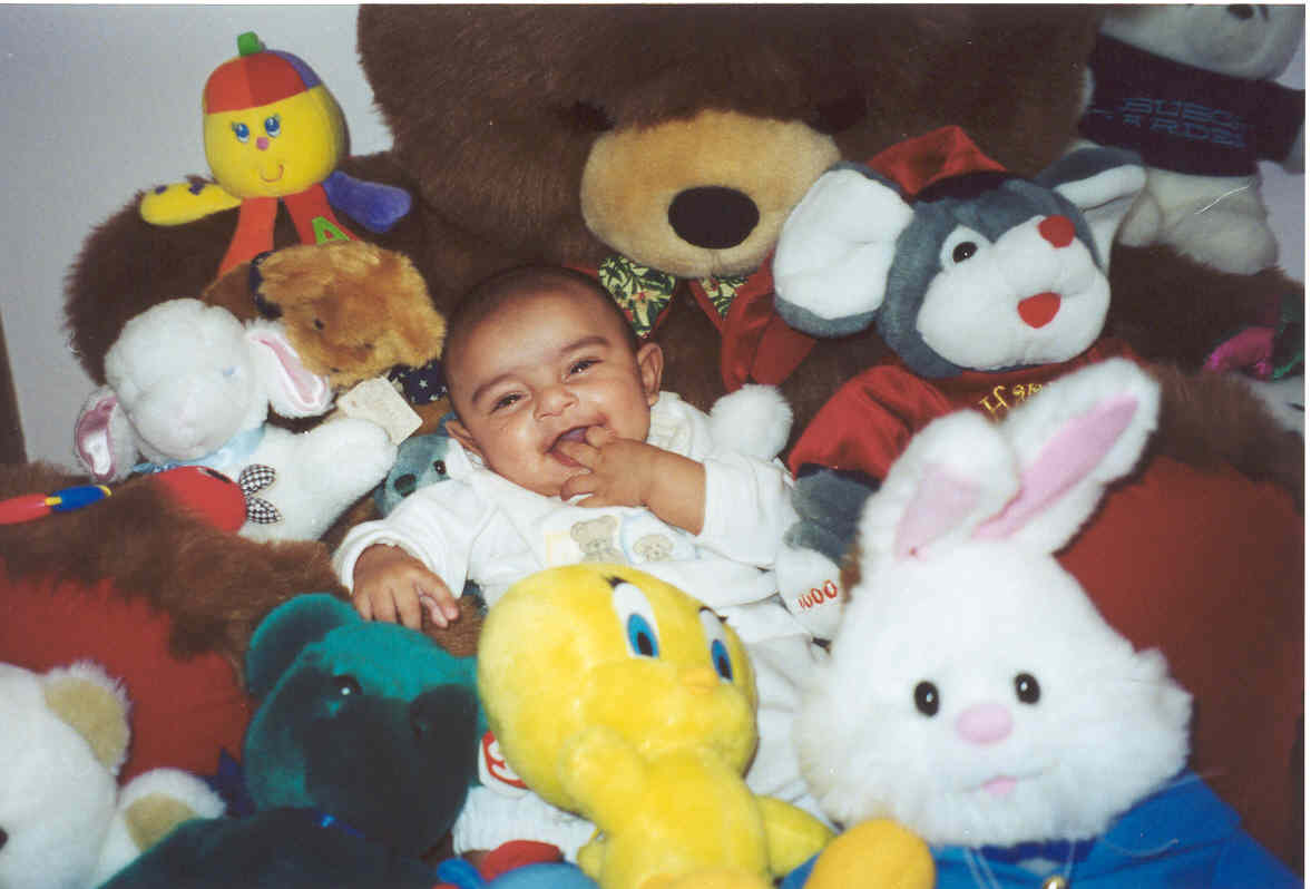 Gundu with his softtoys on 5/1