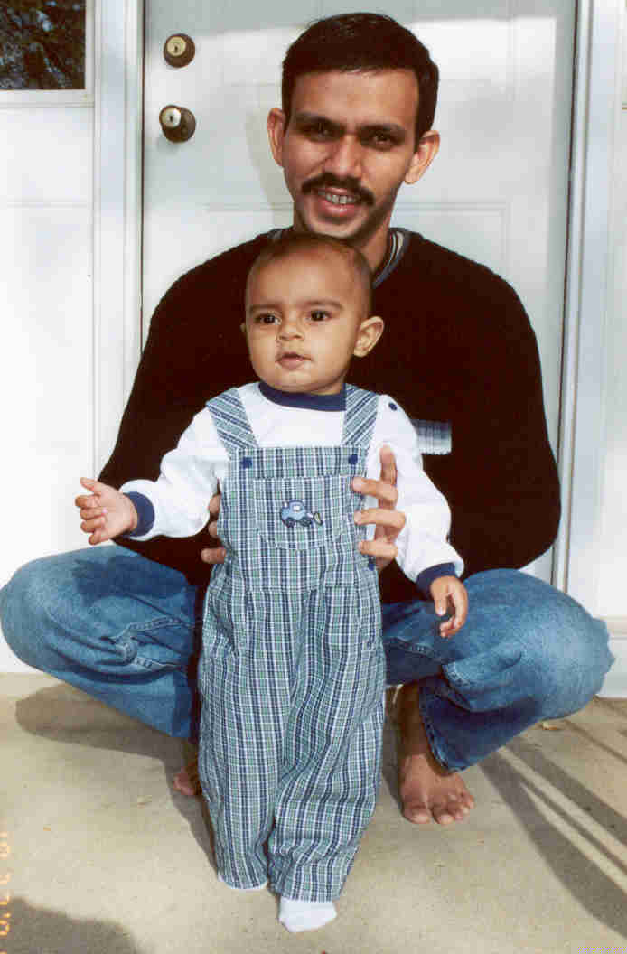 Gundu standing with Appa