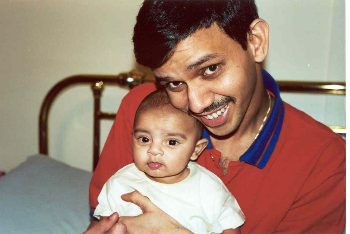 Gundu with dad on 3/25