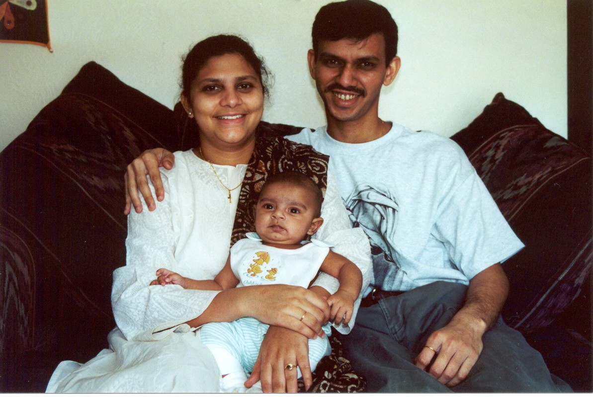 Gundu with Mom & Dad on 3/11