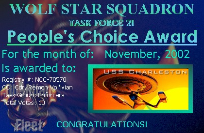 People's Choice Award November '02