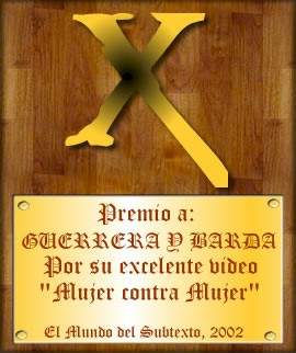 Premio por mi primer video musical de Mujer contra Mujer