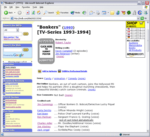 Bonkers @ The Internet Movie Database