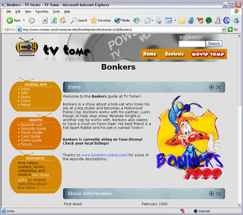 Bonkers @ TV Tome
