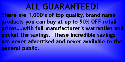 lowest discount closeout wholesale bargain merchandise.