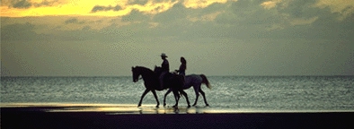 Riding on Galveston Beach