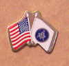 crossed flags pin