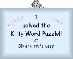 I solved the Kitty Word Puzzle
