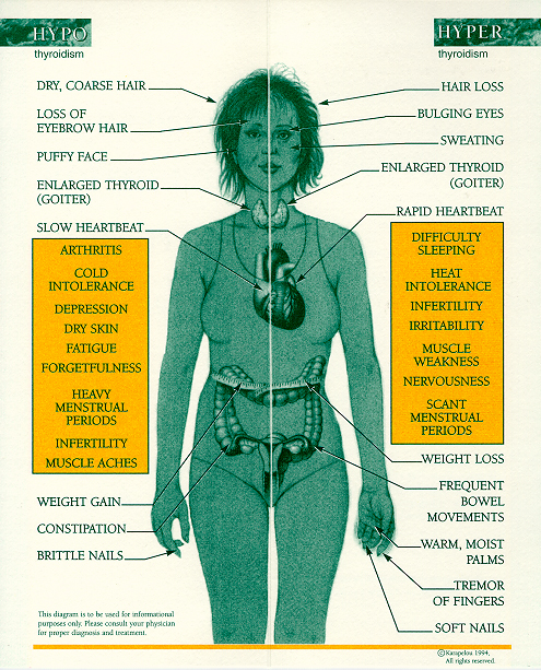 thyroid symptoms list
