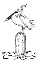 B.A.W.L. Pelican logo by John Rice, Copyright (c) 1998, all rights reserved.