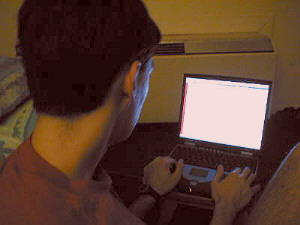 JP came to comfort me. =)