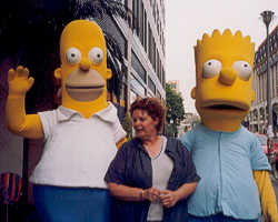 Frau Gerstacker meets Homer and Bart.